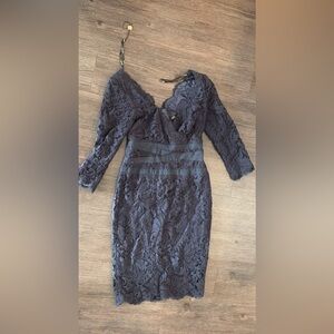 Lace navy blue dress